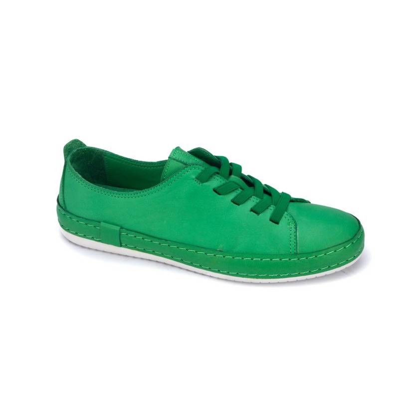 12906-green Кеды жен.кожа-кожа зеленый